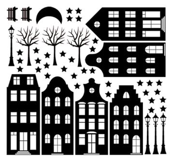 Herbruikbare raamstickers voor Kerstmis en Sinterklaas beschikbaar voor biedingen