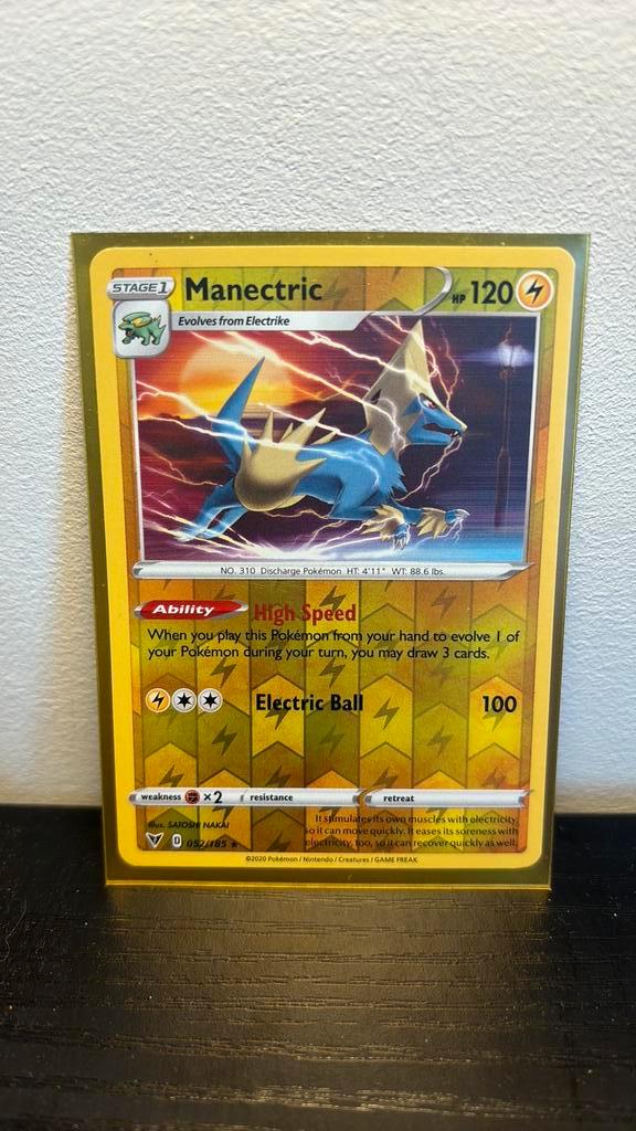 Manectric 052/185 Vivid Voltage reverse holo pokemon kaart, Hobby en Vrije tijd, Verzamelkaartspellen | Pokémon, Nieuw, Boosterbox
