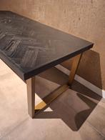 eetkamertafel 220 Blackbone Brass eiken visgraat *Richmond*, Vijf personen of meer, Richmond Interiors model Blackbone Brass, Rechthoekig