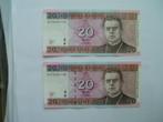 1589. Lithuania, 2 X 20 litu 2007 UNC Maciulis-Maironis., Postzegels en Munten, Verzenden, Overige landen, Setje