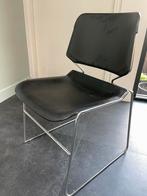 4x Zwarte Krueger Matrix Stoel, Huis en Inrichting, Stoelen, Ophalen, Gebruikt, Zwart, Metaal