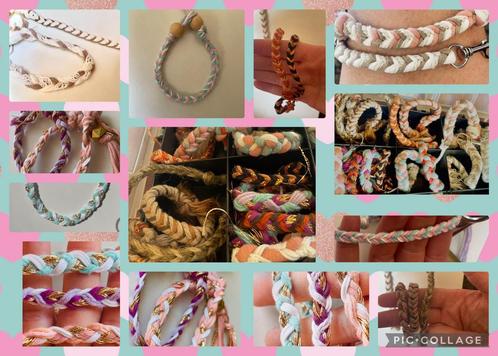 €6,95 zelf gevlochten armbanden (op verzoek!), Hobby en Vrije tijd, Kralen en Sieraden maken, Nieuw, Draad, Verzenden