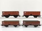 PIKO: 644/090 set van 4x NS goederenwagon voor H0-spoor, Ophalen, Gebruikt, Gelijkstroom, Wagon