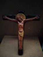 Jezes aan het kruis,geglazuurd aardewerk beeld, Ophalen of Verzenden