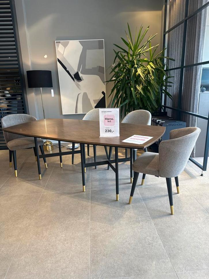 Eettafel Dorian - Showroommodel met 50% korting!, Huis en Inrichting, Tafels | Eettafels, Nieuw, 100 tot 150 cm, 200 cm of meer