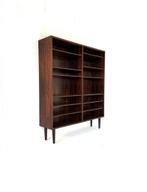 Vintage Deense boekenkast/LP-kast, Omann Jun ‘60, Huis en Inrichting, Kasten | Boekenkasten, Met plank(en), 100 tot 150 cm, 100 tot 150 cm