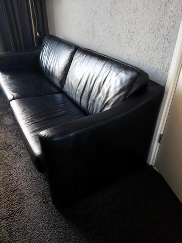 Leder bankstel zwart / leren bankstel / lederen bankstel