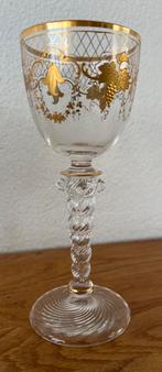 Antieke wijnglazen Moser Saint Louis Goud Kristal, Ophalen of Verzenden, Zo goed als nieuw, Overige typen