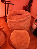 Vetsak Medium Zitzak, Voetrust & Kussen (Nog nooit gebruikt), Huis en Inrichting, Zitzakken, Ophalen, Nieuw, Beige, Zitzak