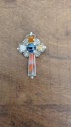 Miracle kruis hanger/broche met Schotse 'agaat' stenen, Overige materialen, Overige kleuren, Ophalen of Verzenden, Zo goed als nieuw