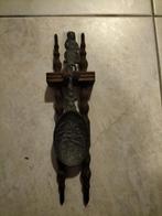 Antieke Tinnen Lepel met Houten Wandhouder, Antiek en Kunst, Ophalen of Verzenden