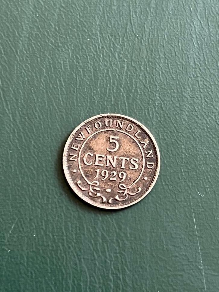 Newfoundland zilveren vijf cent 1927, Postzegels en Munten, Munten | Amerika, Losse munt, Noord-Amerika, Zilver, Ophalen of Verzenden