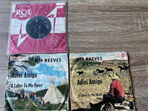 Jim Reeves:Adios amigo/Distant drums/the Storm/I love you be, Cd's en Dvd's, Vinyl Singles, Single, Country en Western, Ophalen of Verzenden