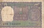 Indiaas 1 Roepie bankbiljet – handtekening Manmohan Singh, Ophalen of Verzenden, Overige landen, Los biljet