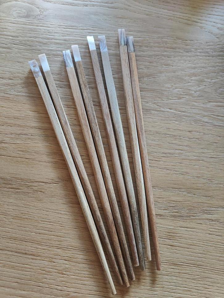 Handgemaakte sushi stokjes - Parelmoer & Hout, Huis en Inrichting, Keuken | Bestek, Nieuw, Los bestek, Hout, Ophalen of Verzenden