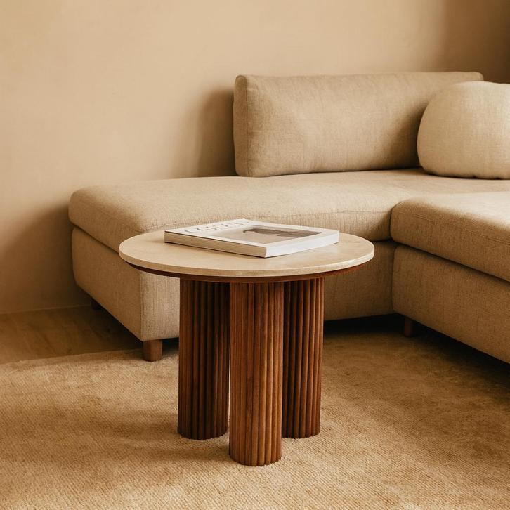 Salontafel Ron Ø60, Huis en Inrichting, Tafels | Salontafels, Nieuw, Minder dan 50 cm, 50 tot 100 cm, 50 tot 100 cm, Rond, Ophalen of Verzenden