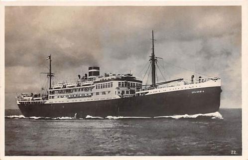 A013 Passagiersschip MS Colombia KNSM boot schip, Verzamelen, Ansichtkaarten | Nederland, Noord-Holland, 1920 tot 1940, Ophalen of Verzenden