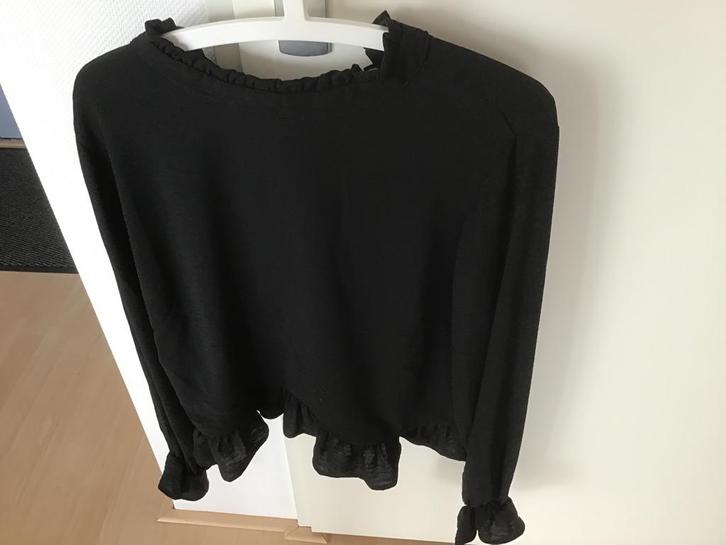 JIN JINNY SHIRT ZWART MT XL ZGAN, Kleding | Dames, Truien en Vesten, Zo goed als nieuw, Maat 46/48 (XL) of groter, Zwart, Ophalen of Verzenden