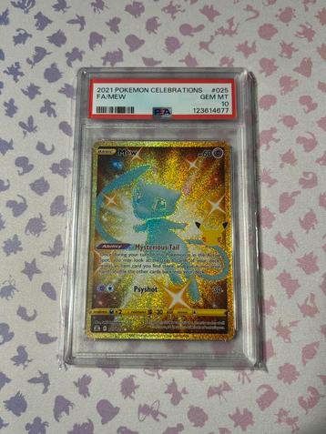 PSA 10 MEW GOLD 025 CELEBRATIONS beschikbaar voor biedingen