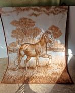 Vintage didas deken paard bruin 137 cm x 195 cm, Huis en Inrichting, Woonaccessoires | Plaids en Woondekens, Ophalen of Verzenden