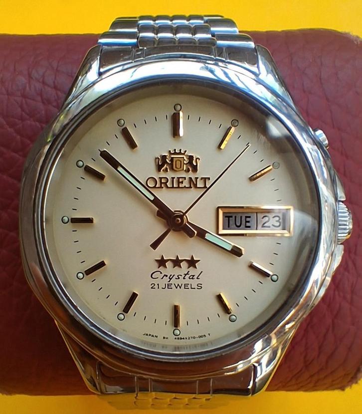 Orient horloge automatic, Sieraden, Tassen en Uiterlijk, Horloges | Heren, Zo goed als nieuw, Overige merken, Staal, Ophalen