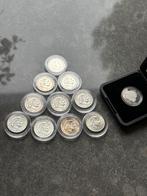 Zilveren Guldens Juliana + Beatrix Proof, Postzegels en Munten, Munten | Nederland, 1 gulden, Koningin Juliana, Setje, Zilver