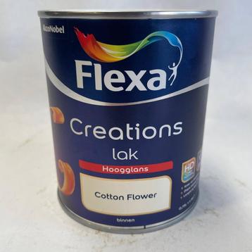 Flexa Creations Lak Verf Cotton Flower Wit Hoogglans 750ml beschikbaar voor biedingen