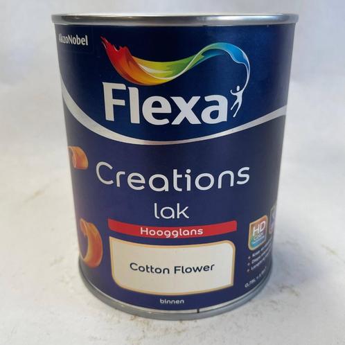 Flexa Creations Lak Verf Cotton Flower Wit Hoogglans 750ml, Doe-het-zelf en Verbouw, Verf, Beits en Lak, Nieuw, Lak, Minder dan 5 liter