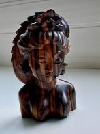 Balinees handgesneden vrouwenbuste te koop., Antiek en Kunst, Ophalen of Verzenden