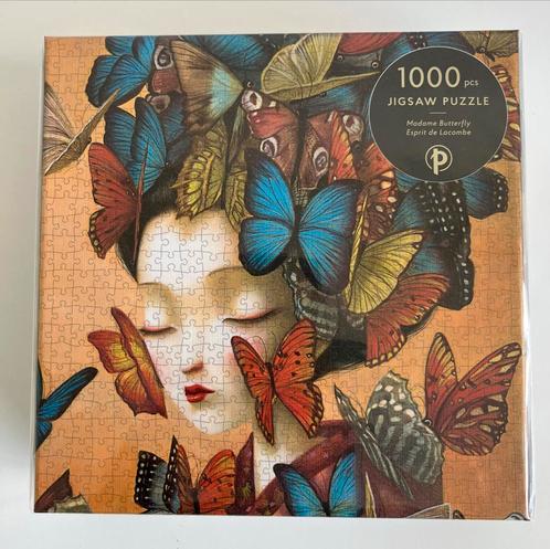 Paperblanks Puzzel Madame Butterfly - 1000 Stukjes, Hobby en Vrije tijd, Denksport en Puzzels, Zo goed als nieuw, Legpuzzel, Ophalen of Verzenden
