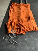 Umbrosa shaduwdoek 4x4 meter met twee staanders, Ophalen, Gebruikt