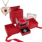 Luxe Gift-Box met Hart ketting en Roos, Ophalen of Verzenden, Nieuw, Overige kleuren