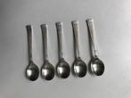 5 Verzilverde empire lepeltjes van H.Hooijkaas voor DE, Antiek en Kunst, Antiek | Goud en Zilver, Ophalen of Verzenden, Zilver