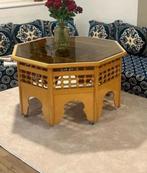 Marokkaanse  arabische salontafel echt hout, Huis en Inrichting, Tafels | Salontafels, Zo goed als nieuw, Minder dan 50 cm, Rechthoekig