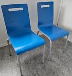 stoel, Huis en Inrichting, Stoelen, Ophalen, Gebruikt, Blauw, Metaal