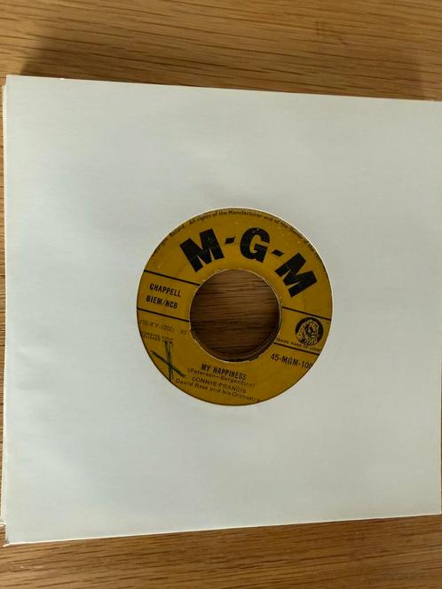 5  X CONNIE FRANCIS 7INCH SINGLES OP MGM LABEL IN WITTE HOES, Cd's en Dvd's, Vinyl | Pop, Gebruikt, 1960 tot 1980, Overige formaten