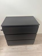 Ikea Malm ladenkast zwartbruin, Ophalen, Gebruikt, 50 tot 100 cm, 3 of 4 laden
