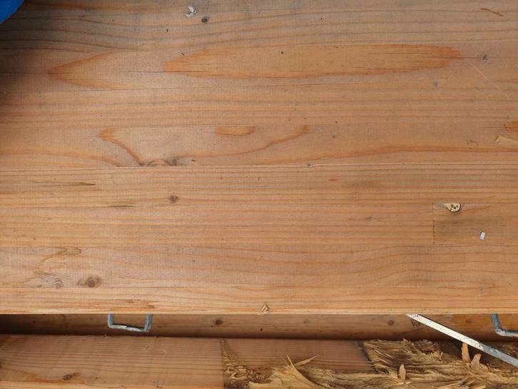 Balken: 16/5.65m 85x270mm gelamineerd: vergrijsd grenen hout, Doe-het-zelf en Verbouw, Hout en Planken, Gebruikt, Balk, Grenen