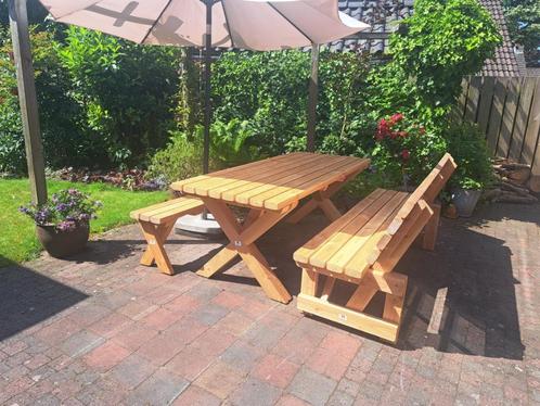 direct leverbaar in vakantietijd HOUTEN TUINSET douglas hout, Tuin en Terras, Tuinsets en Loungesets, Nieuw, Tuinset, Hout, 6 zitplaatsen