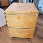 Houten Ladekast met 2 laden, Huis en Inrichting, Ophalen, 50 tot 100 cm, Zo goed als nieuw, Minder dan 100 cm