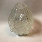 Retro Skruf Glasbruk Sweden Ice Bark Effect glazen vaas, Ophalen, Gebruikt, Overige kleuren, Glas
