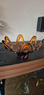 Egerman midcentury glazen schaal 26 x 13 cm, Antiek en Kunst, Antiek | Glas en Kristal, Ophalen of Verzenden