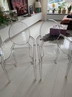 2 Kartell ghost stoelen transparant, Huis en Inrichting, Stoelen, Ophalen, Kunststof, Gebruikt, Twee