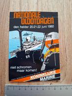 Sticker nationale vlootdagen 1980 marine, Ophalen of Verzenden, Zo goed als nieuw, Bedrijf of Vereniging