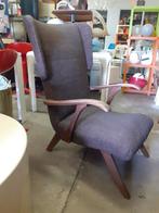 jaren 50 vintage Deens design teak hout fauteuil stoel retro, Antiek en Kunst, Ophalen