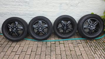 MINI 4X100. 15" set velgen en banden. 4-seizoenen.   beschikbaar voor biedingen