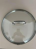 2x Le Creaset glazen deksels voor pan 20CM + 26CM, Ophalen of Verzenden, Gebruikt, Glas, Koekenpan of Braadpan
