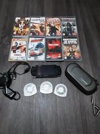 PSP 3000 Zwart + 11 Games + Accessoires! €150, Spelcomputers en Games, Gebruikt, Ophalen of Verzenden, Zwart, Met games
