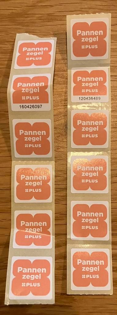 12 losse pannen zegels, Hobby en Vrije tijd, Spaarzegeltjes, Zegels, Bonnen of Punten, Winkel, Super of Benzinepomp, Ophalen of Verzenden