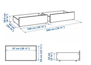 IKEA Malm bedlades grijs - afbeelding 5